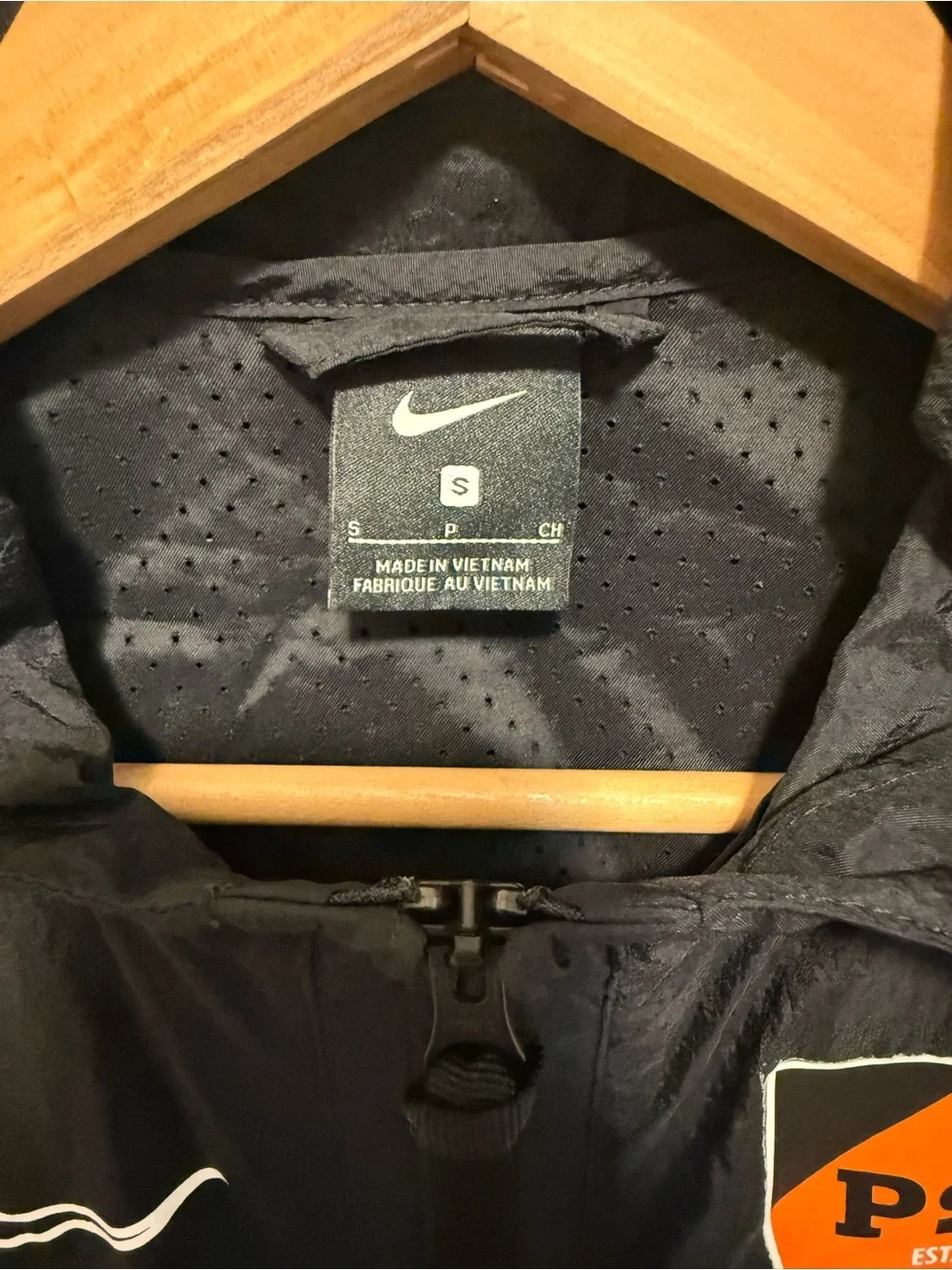 Youth S Nike Academy 19 PSA SDFC Soccer Hooded Rain Jacket Black